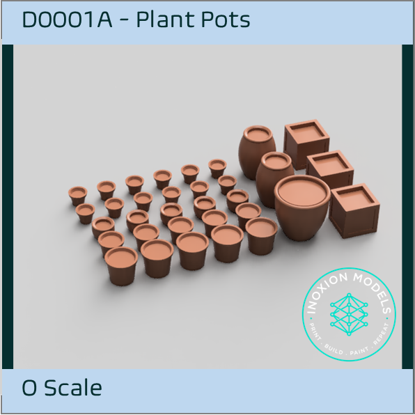 DO001A – Filled Plant Pots O Scale