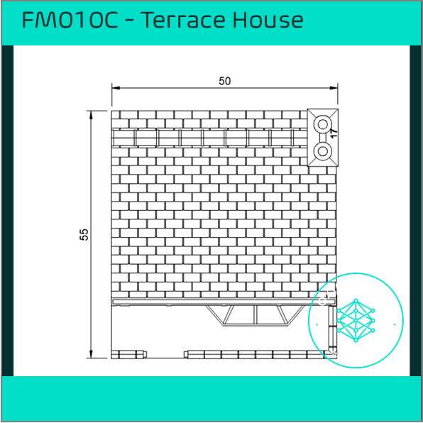 FM010C – Low Relief Terrace House OO Scale