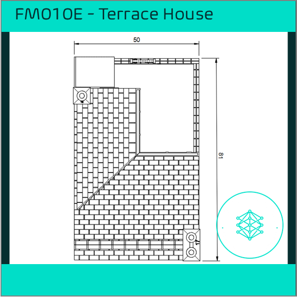 FM010E – Low Relief Terrace House OO Scale