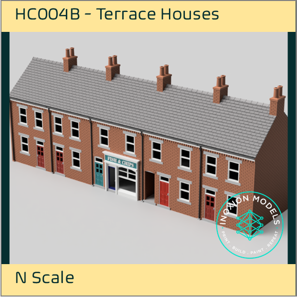 HC004B – 5x Terrace House with Shop Pack N Scale