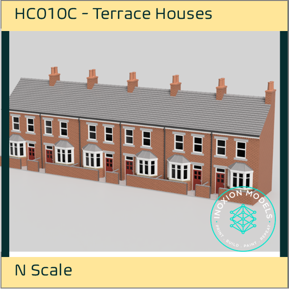 HC010C – 6x Low Relief Terrace House Pack N Scale