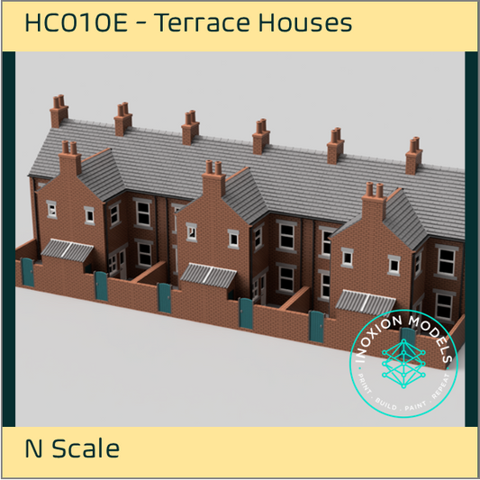 HC010E – 6x Low Relief Terrace House Pack N Scale