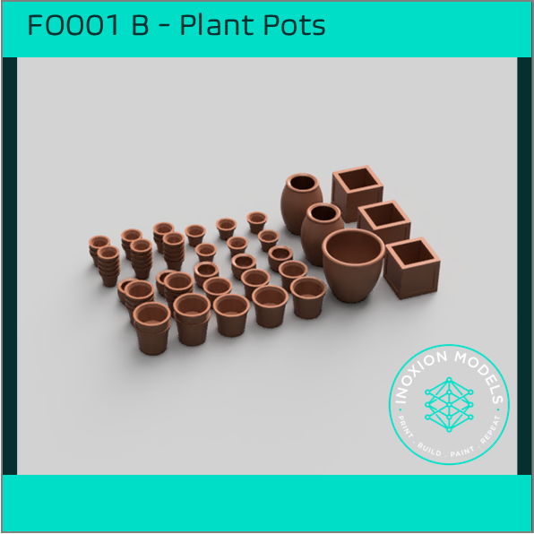FO001 B – Empty Plant Pots OO/HO Scale
