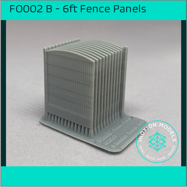FO002 B – 6ft Garden Fence Rounded OO/HO Scale