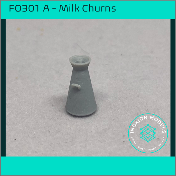 FO301 A – Painted 17 Gallon Milk Churns OO/HO Scale
