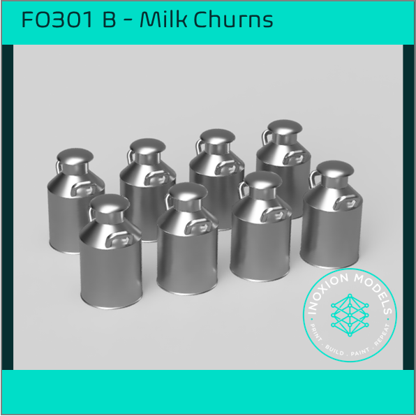 FO301 B – Painted Small Milk Churns OO/HO Scale