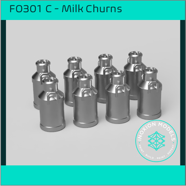 FO301 C – Medium Milk Churns OO/HO Scale