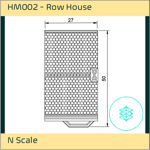 HM002  – Terraced House N Scale